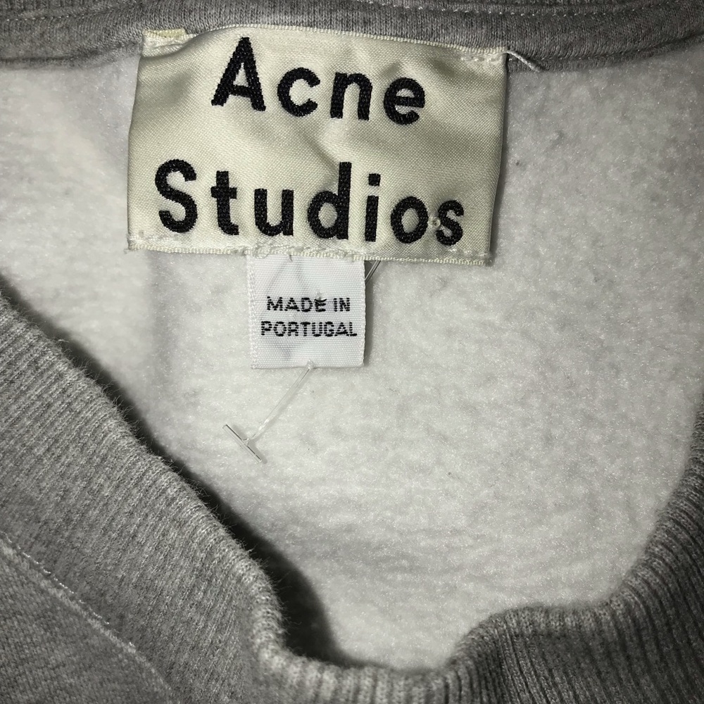 Acne Studios Gray Bird Flower Print Sweatshirt - Picture 7 of 8